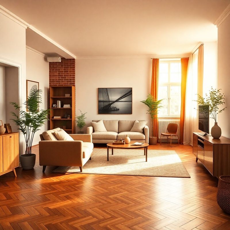 Wnętrze zadbanego apartamentu w Bydgoszczy w złotym świetle popołudnia