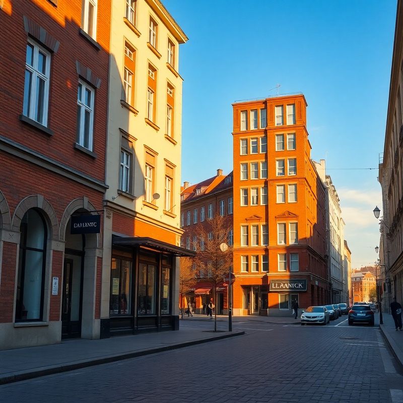 Ulica Gdańska w Bydgoszczy w porannym świetle